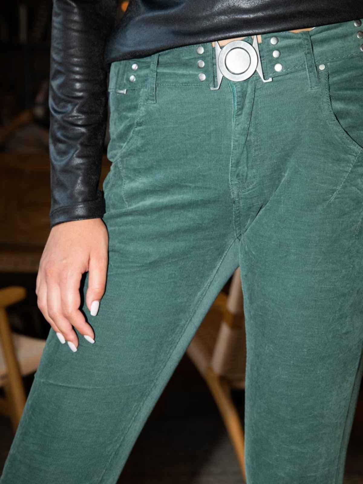 San Luis Boyfriend Pants in Green Cord San Luis Boyfriend Pants in Green Cord