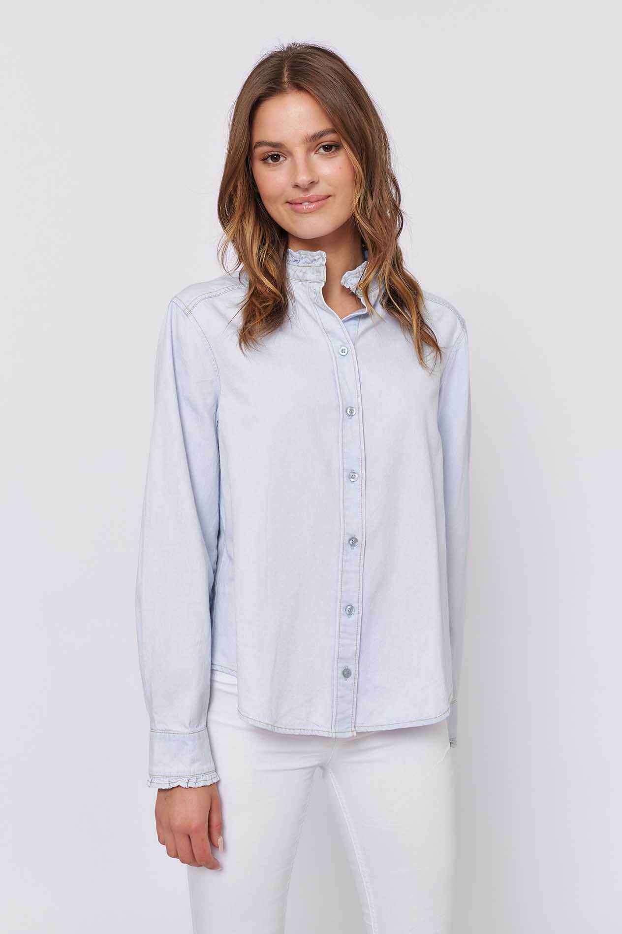 Belissima Shirt in Pale Blue Denim Belissima Shirt in Pale Blue Denim