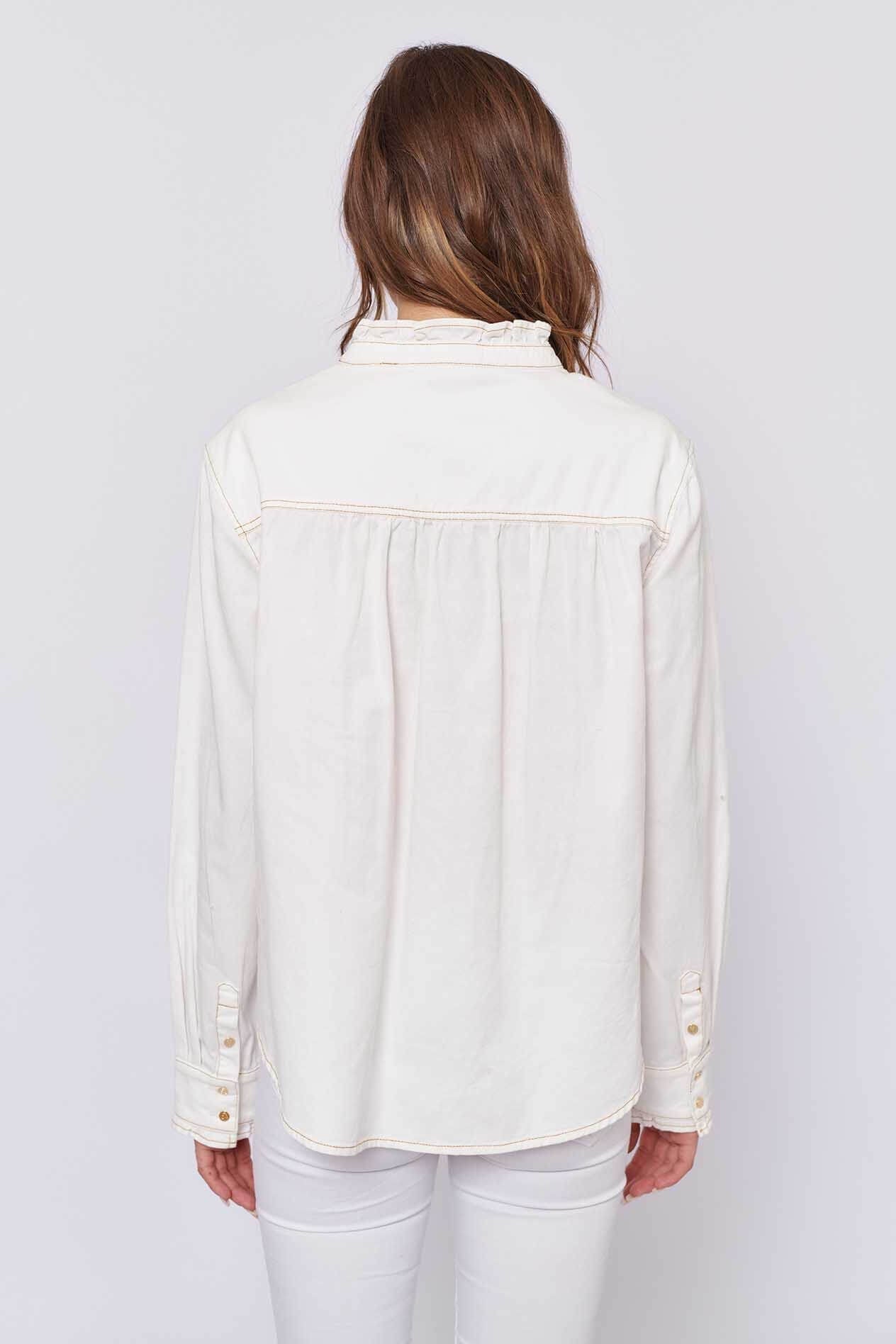 Belissima Shirt in White Denim Belissima Shirt in White Denim