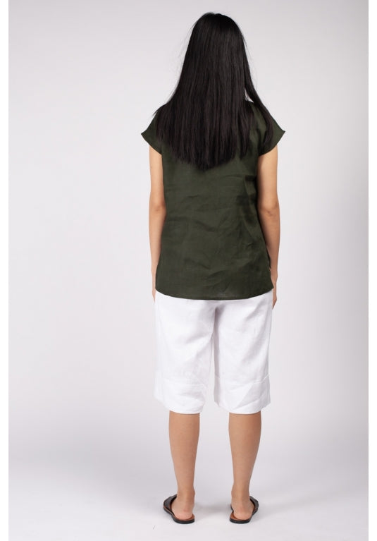 Fuzuki Fold Top in White Fuzuki Fold Top in White