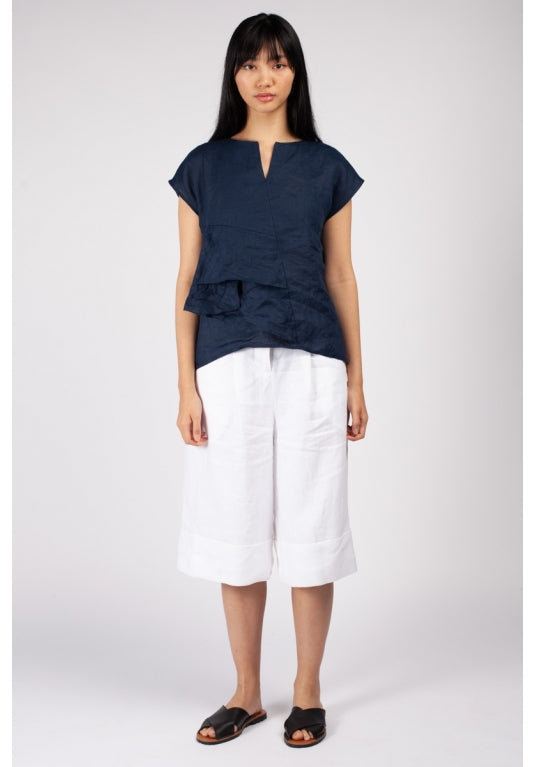 Fuzuki Fold Top in Navy Fuzuki Fold Top in Navy