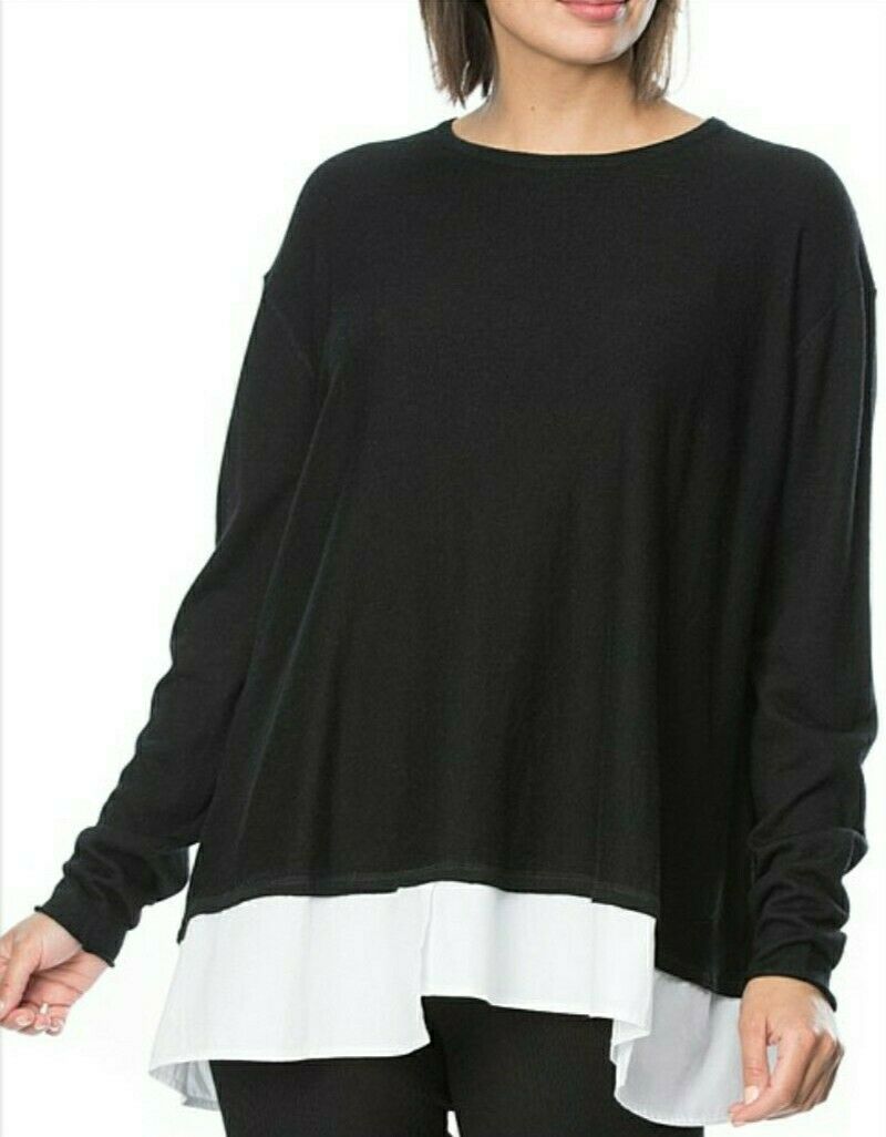 Contrast Hem Layered Knit Contrast Hem Layered Knit