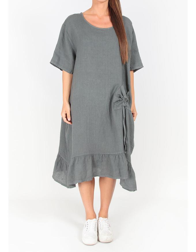 Ridley Clothing Collections - Skyline Dress - Womens - Made in Italy  Charcoal Linen Giant Pocket Autumn Range – ELSHAM BOUTIQUE