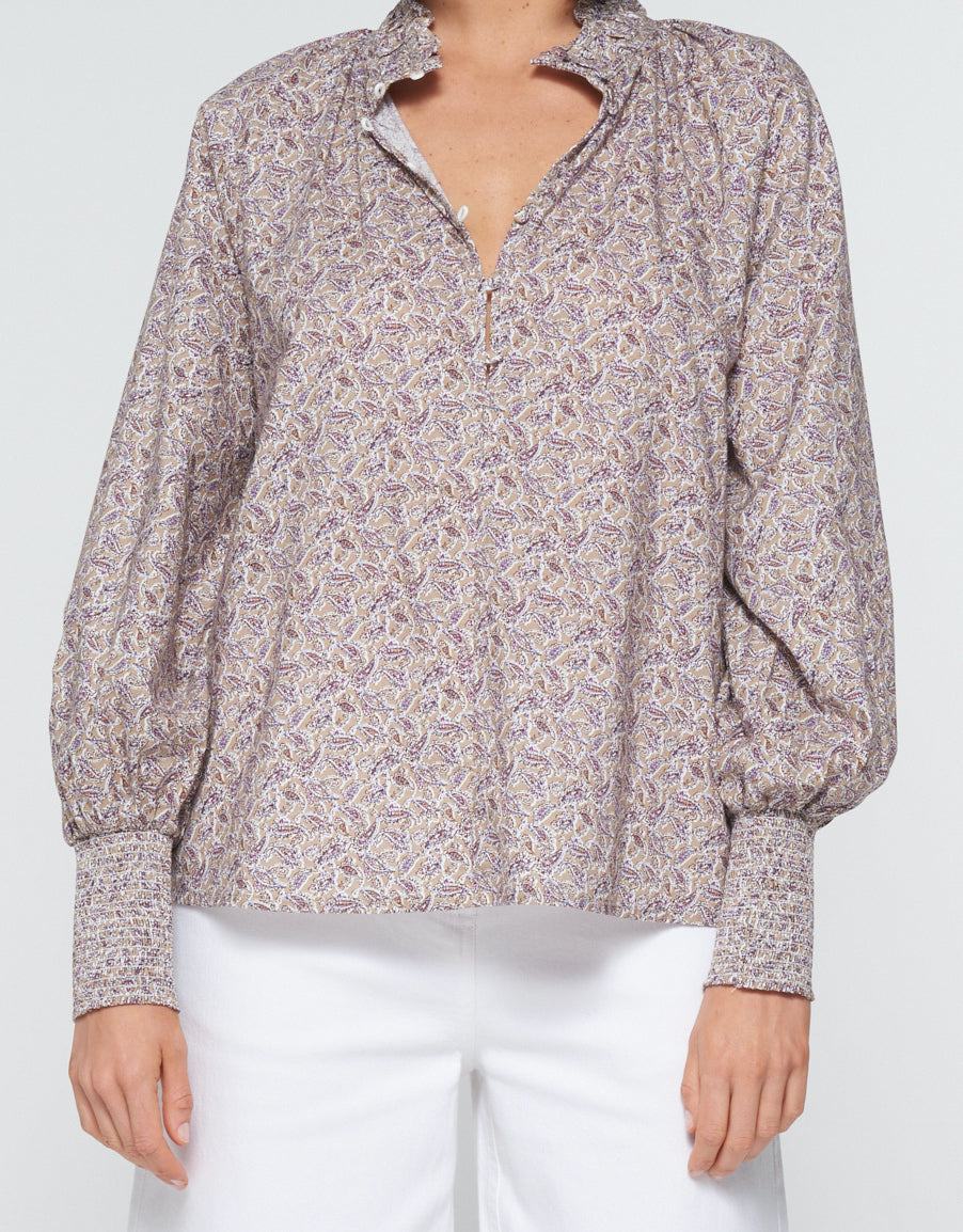 Token Top in Biscuit Paisley Token Top in Biscuit Paisley